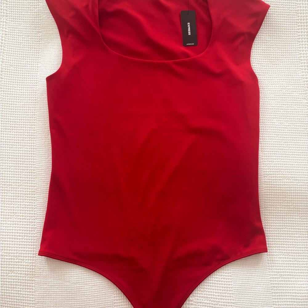 Express Red Body Contour Bodysuit L